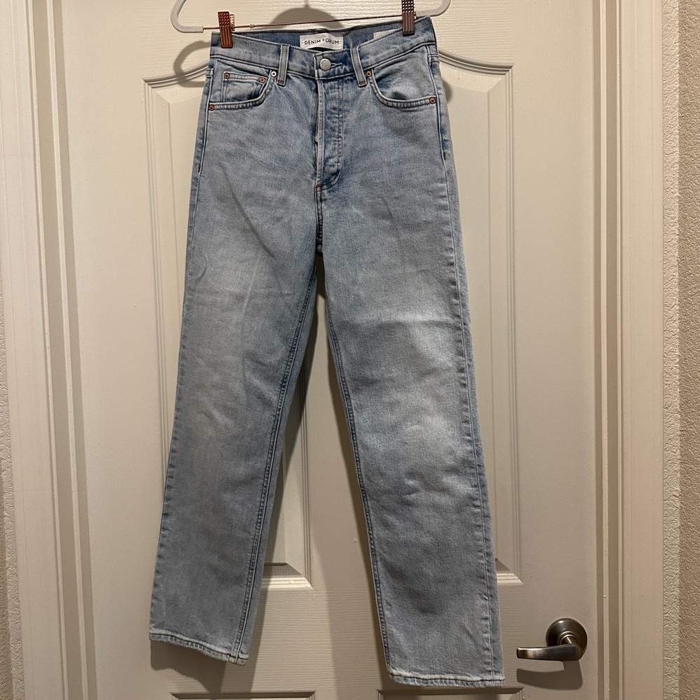 Aritzia Denim Forum The Arlo High Rise Straight Jeans - Picture 6 of 9